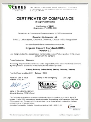 Scope Certificate